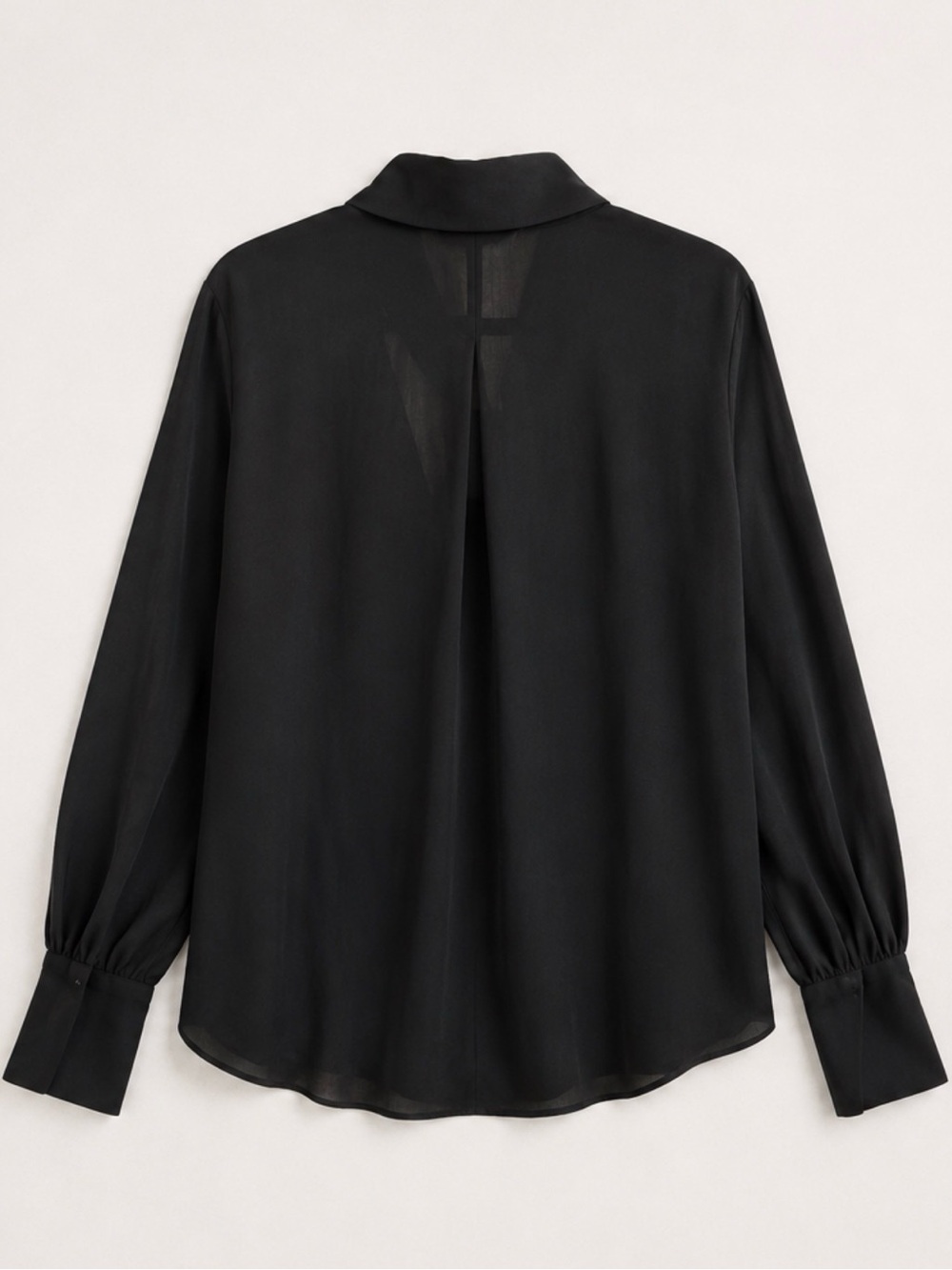 BNWT Banana Republic Black Scarf Tie Neck Blouse Large Sold Out Office Chic - Picture 9 of 11